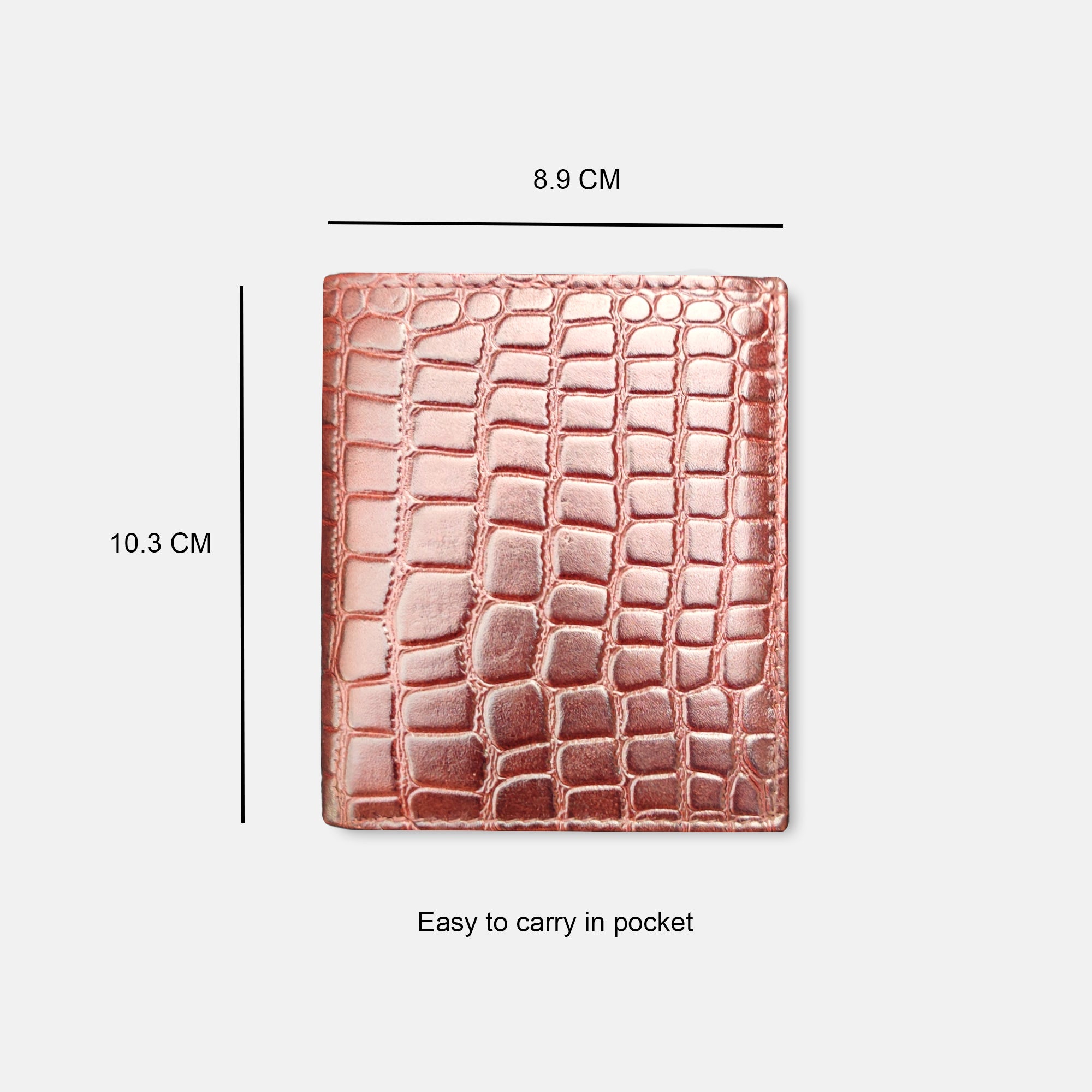 Croco Leather Wallet Brown