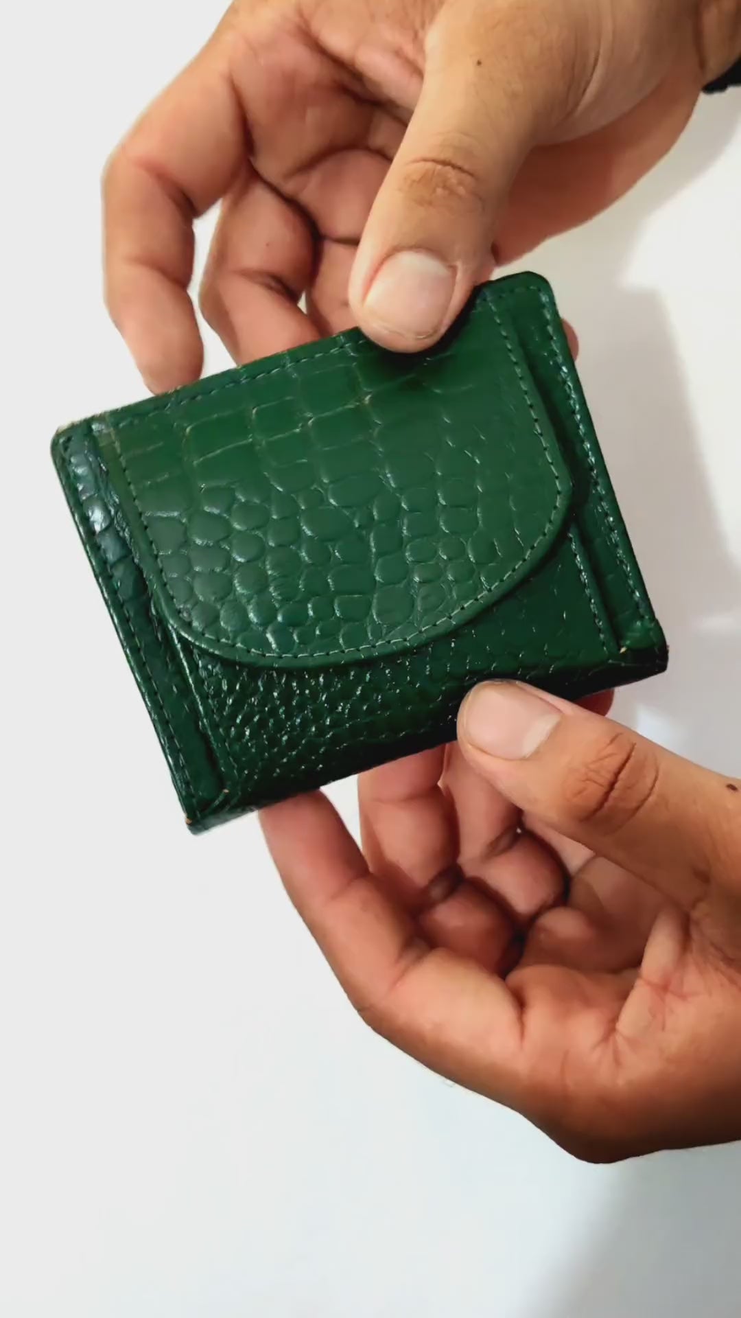 Croco Coin Leather Wallet