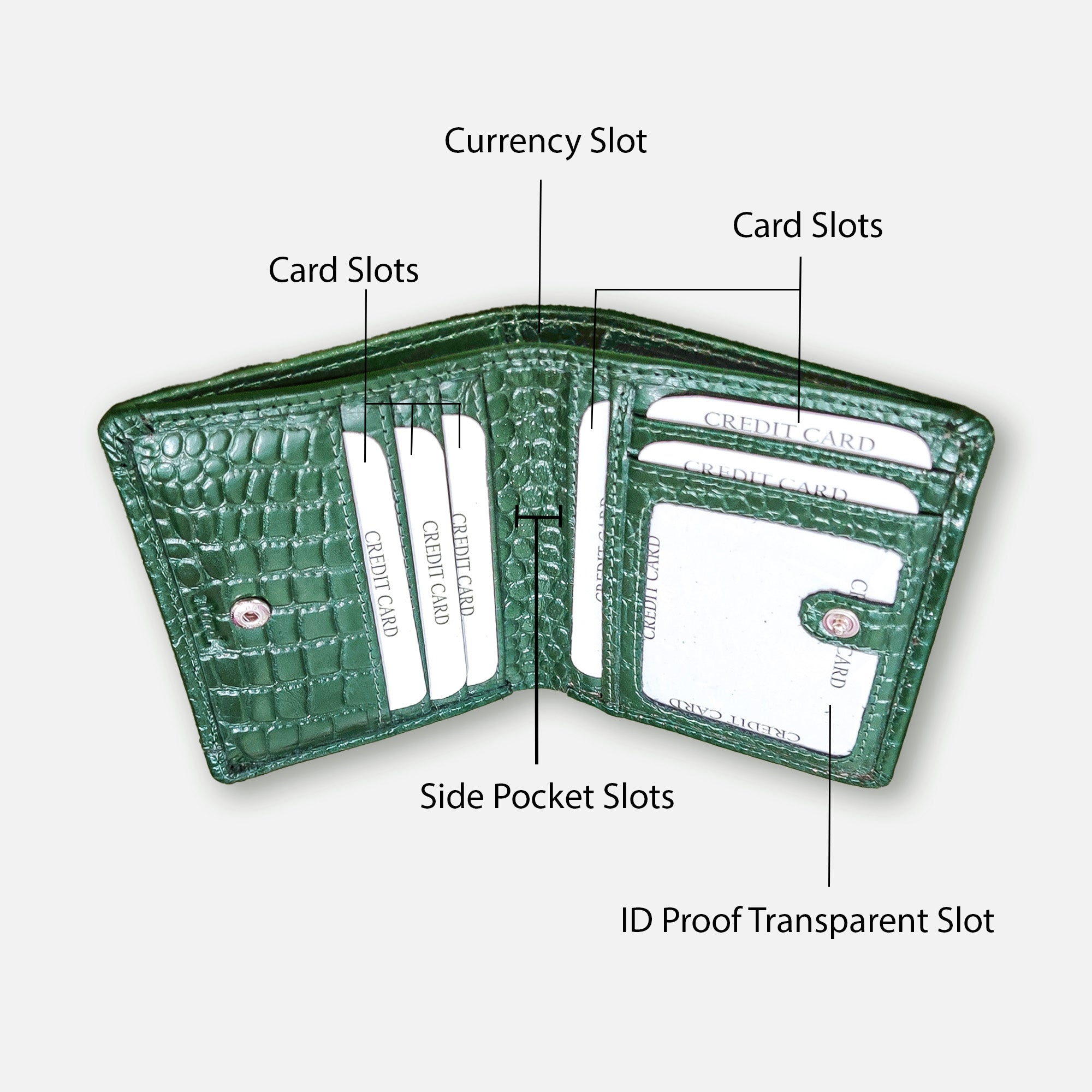 Croco Coin Leather Wallet