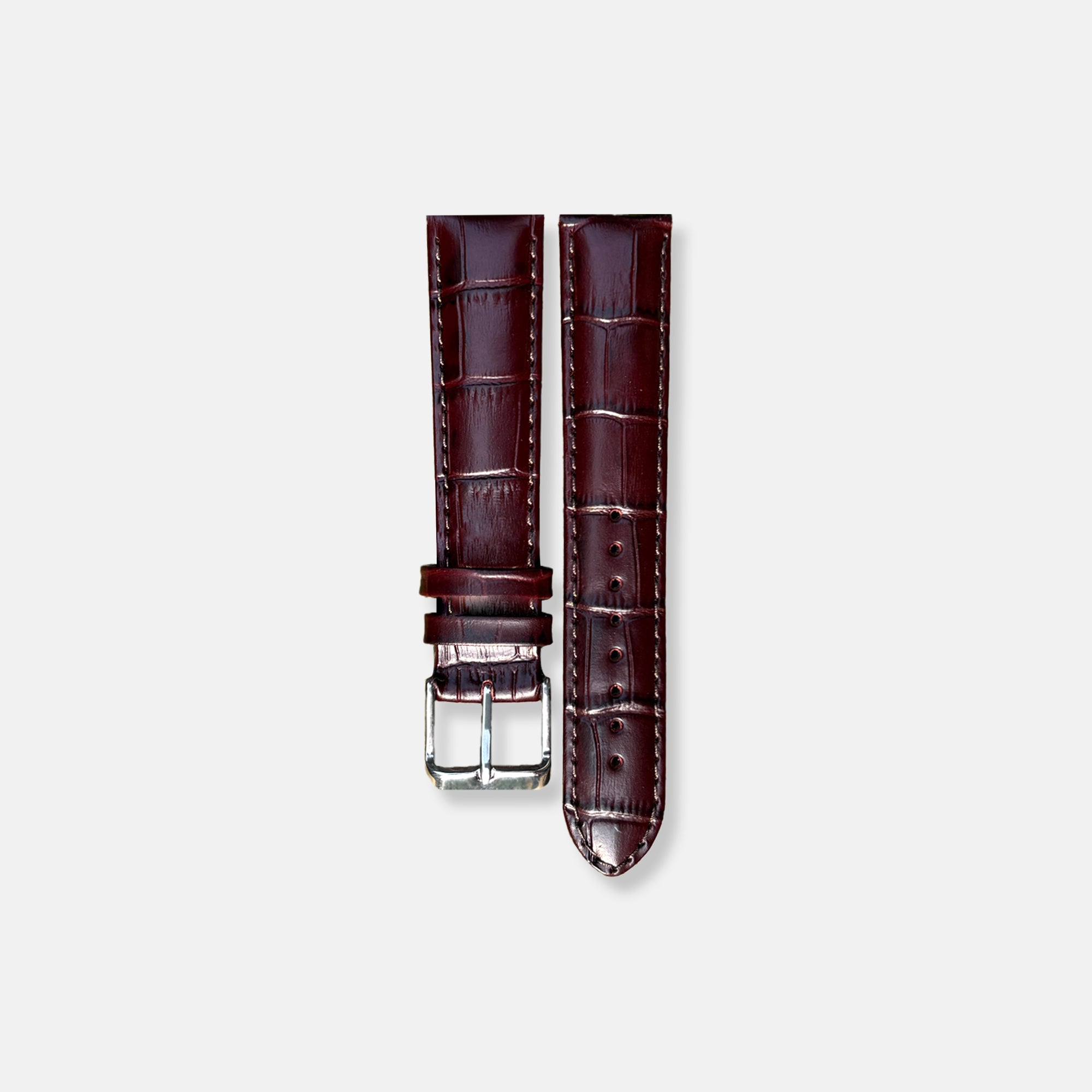 Croco Watch Strap Burgundy