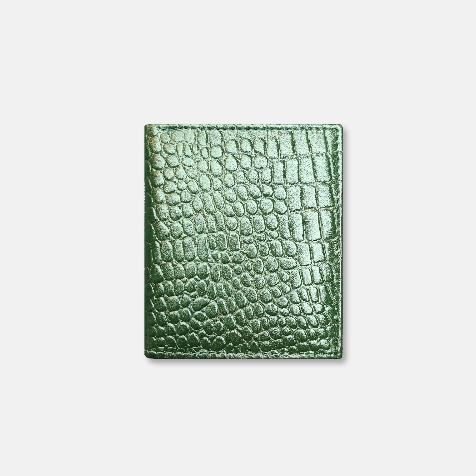 Croco Leather Wallet Brown