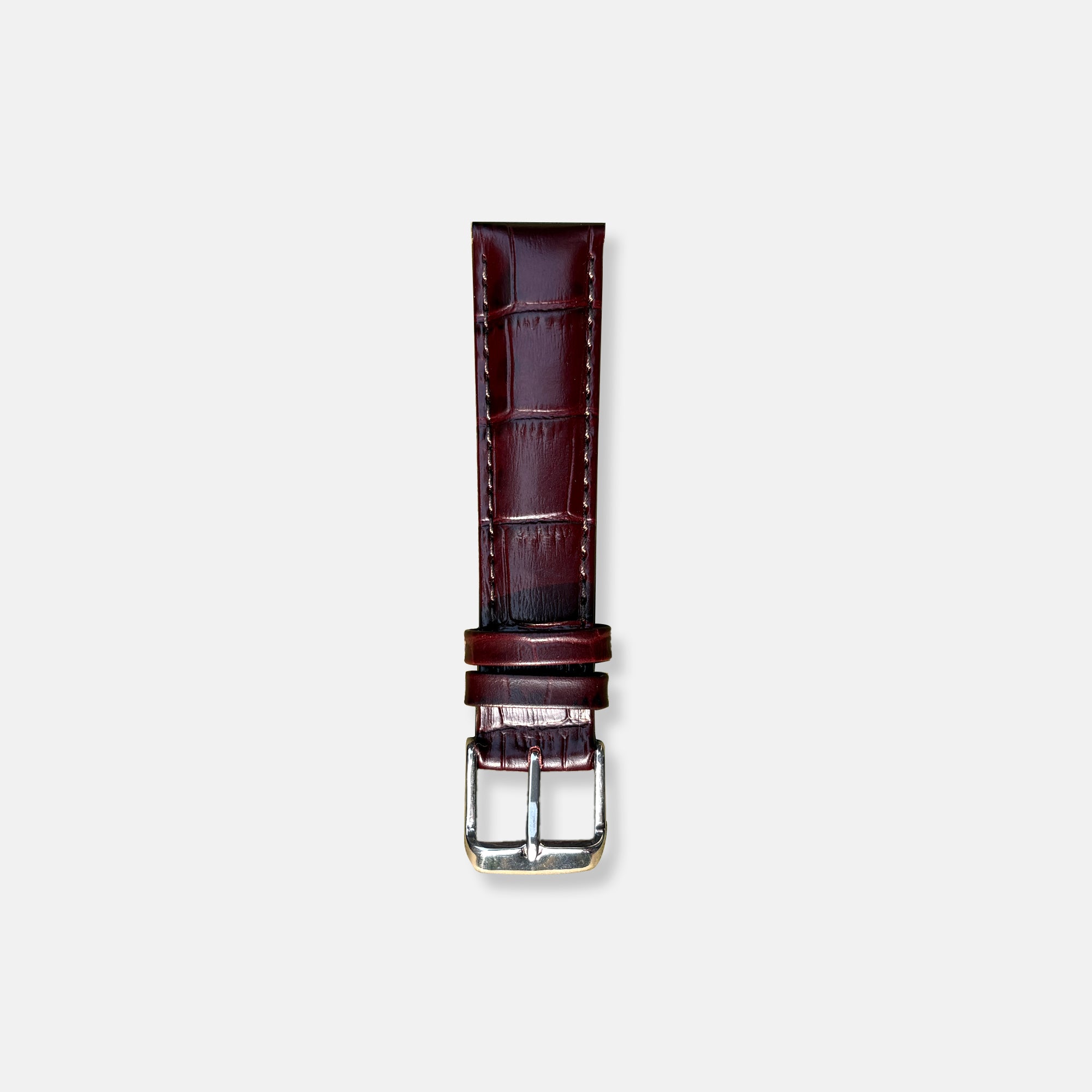 Croco Watch Strap Burgundy