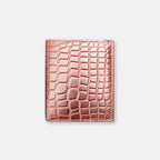 Croco Leather Wallet Brown