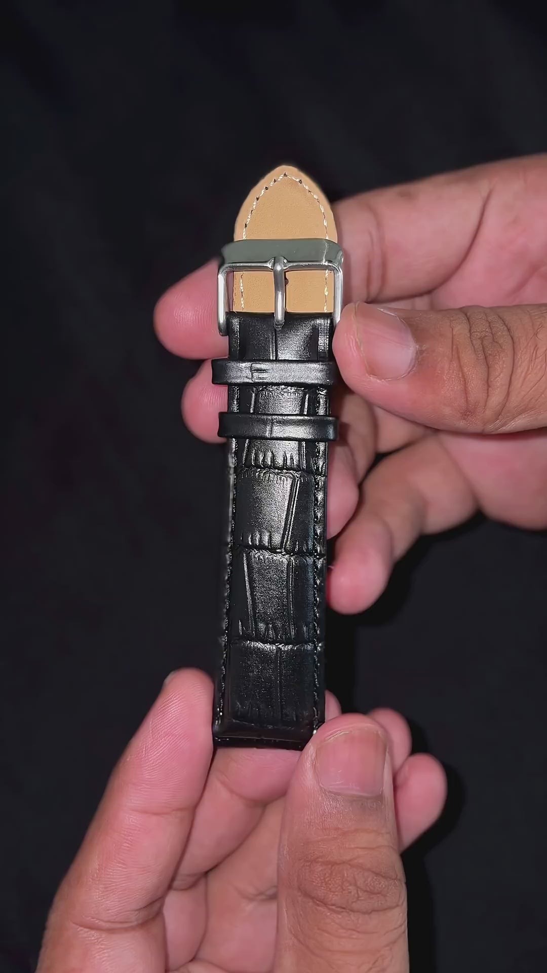 Black Croco Watch Strap